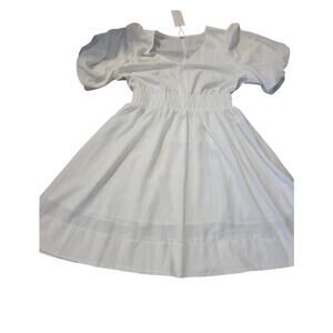 White Puff Sleeve Womens Dress